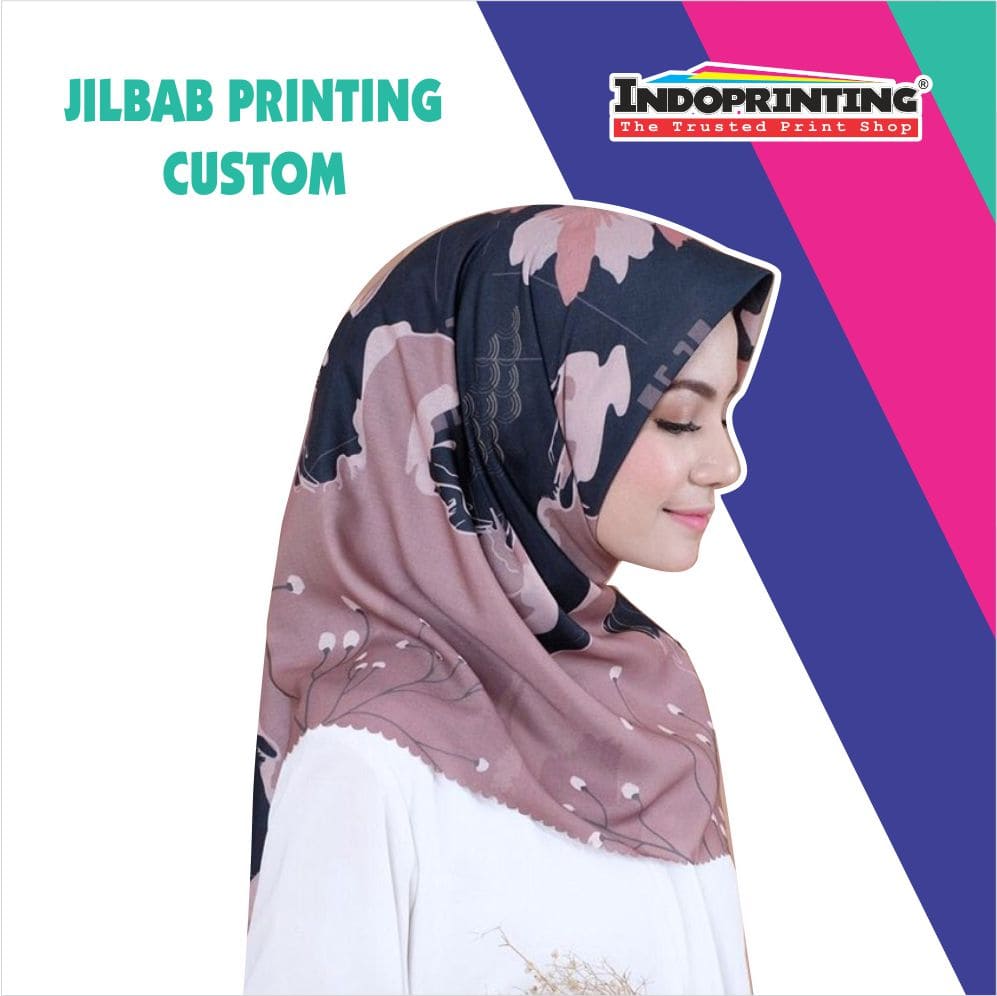 Jilbab Printing Sisi Potongan Pola INDOPRINTING