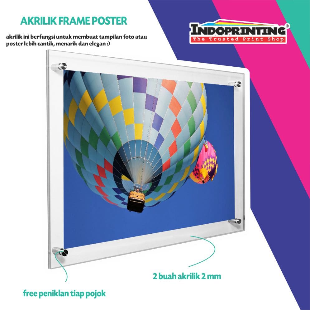 Akrilik Dinding Frame Poster Promo! INDOPRINTING