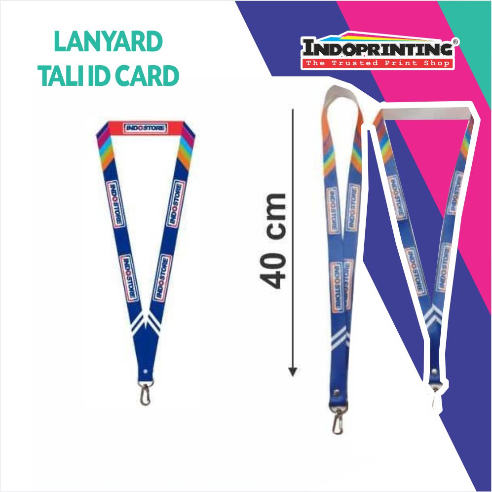 Lanyard /Tali ID Card Full Printing 1 sisi INDOPRINTING